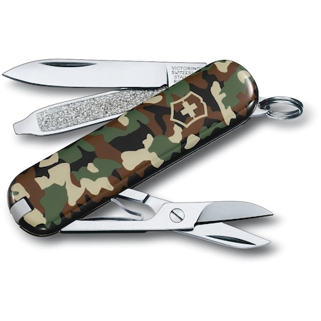 Swiss Army Brands 2024 Victorinox 0.6223.94 Classic Sd Camouflage 58Mm, Clam Pack VIC-0.6223.94B1-X1